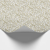100e Goud/Wit Willekeurig Getal Patroon Klein Cadeaupapier (Hoek)
