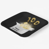 100e goudzeemeerballonnen in witte doos papieren bordje (Gebogen)