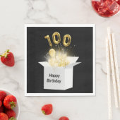 100e goudzeemeerballonnen in witte doos servet (Insitu)