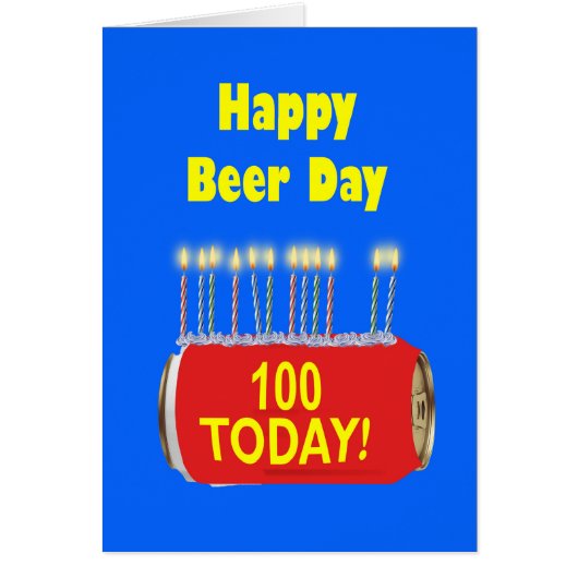 100e Happy Beer Day Verjaardag (Voorkant)