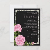 100e honderdjarige Rozen verjaardag Kaart (Voorkant)