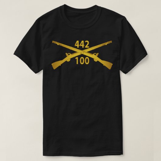 100e Infanteriebataljon 442e Infanterieregiment w T-shirt (Design voorkant)
