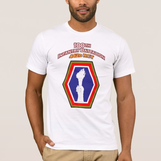 100e Infanteriebiet T-shirt met schouder (Voorkant)