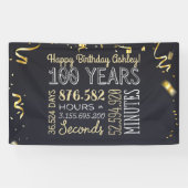 100e jaarbanner - 100 uur en seconden spandoek (Horizontaal)