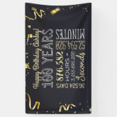 100e jaarbanner - 100 uur en seconden spandoek (Verticaal)