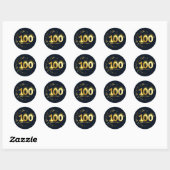 100e Jubileum-envelopzegel Ronde Sticker (Vel)