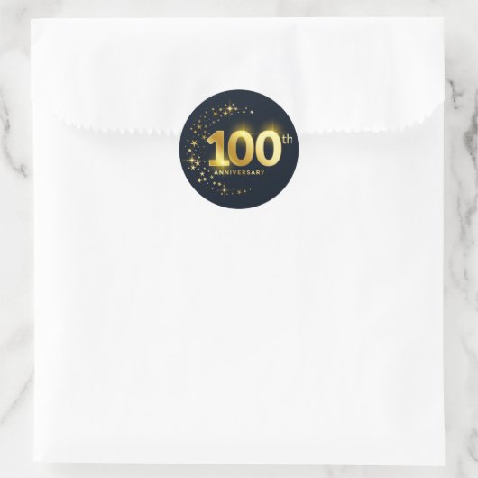 100e Jubileum-envelopzegel Ronde Sticker (Tas)