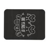 100e Jubileum Gift Chalk Hearts Magneet (Horizontaal)