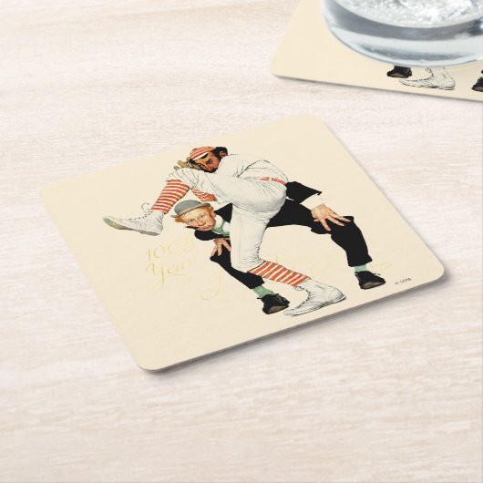 100e Jubileum honkbal Kartonnen Onderzetters (Schuin)