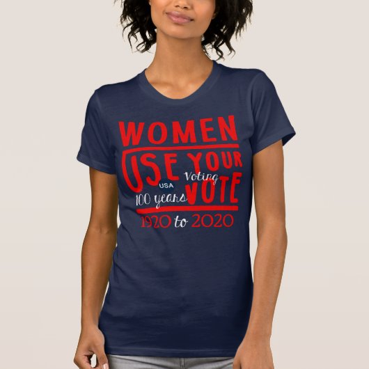 100e Jubileum Stemrechten vrouwen Speciale uitgave T-shirt (Voorkant)