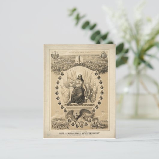 100e Jubileum van Amerikaanse Onafhankelijkheid 18 Briefkaart (Staand voorkant)