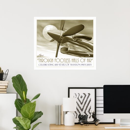 100e Jubileum van de vlucht Poster (Thuiskantoor)