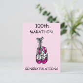 100e marathon gefeliciteerd met haar briefkaart (Staand voorkant)