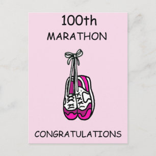 100e marathon gefeliciteerd met haar briefkaart