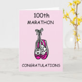 100e marathon gefeliciteerd met haar kaart (Gele Bloem)