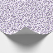 100e Paarse/witte Willekeurige Getal Patroon Klein Cadeaupapier (Hoek)