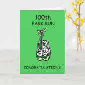 100e Park Run gefeliciteerd Kaart (Gele Bloem)