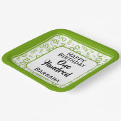 100e Partij Willekeurig Nummer Patroon Groen/Wit Papieren Bordje (Gebogen)