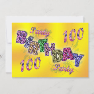 100e partijuitnodiging kaart