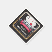100e pokerspeelkaart Casino Birthday Napkins Servet (Hoek)