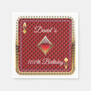 100e pokerspeelkaart Casino Birthday Napkins Servet