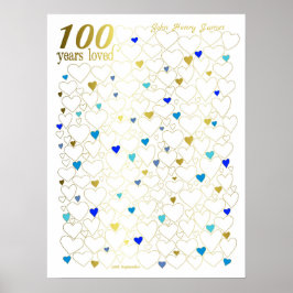 100e Poster op de geboorte - 100 jaar achtergelate