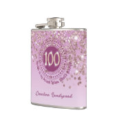 100e & Roos Gouden Glitter & Drink Quote Heupfles (Links)