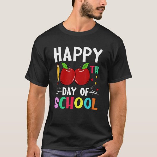 100e schooldag 100 dagen op school t-shirt (Voorkant)