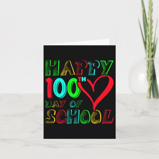 100e schooldag 100 dagen Schattigee studenten jong Kaart (Voorkant)