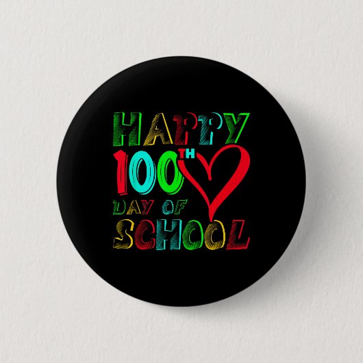 100e schooldag 100 dagen Schattigee studenten jong Ronde Button 5,7 Cm (Voorkant)