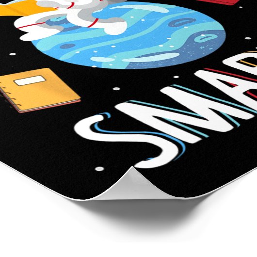 100e schooldag 100 dagen slimmere boekenruimte L Poster (Hoek)