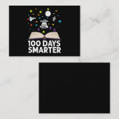 100e schooldag 100 dagen slimmere boekenruimte notitiekaartje (Voorkant / Achterkant)