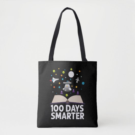100e schooldag 100 dagen slimmere boekenruimte tote bag (Voorkant)