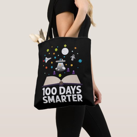 100e schooldag 100 dagen slimmere boekenruimte tote bag (Dichtbij)