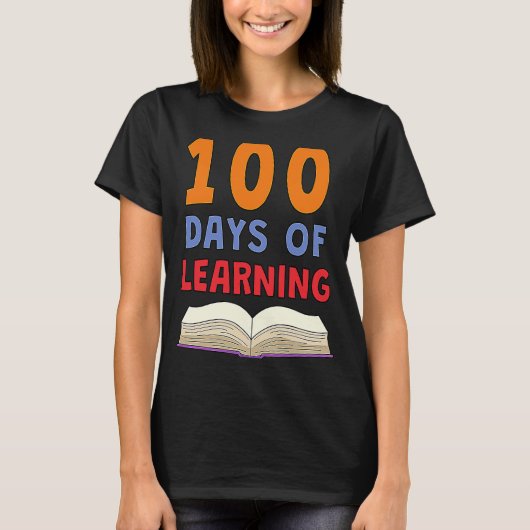 100e schooldag 100 dagen slimmere T-leerdag T-shirt (Voorkant)