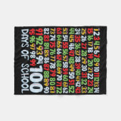 100e schooldag 100 dagen Wiskunde nummers docent Fleece Deken (Voorkant (Horizontaal))