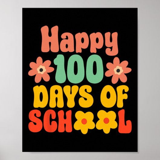 100e schooldag 100 schooldagen poster (Voorkant)