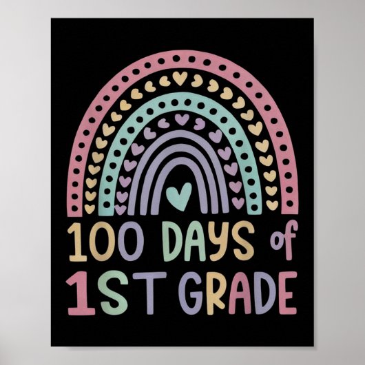 100e schooldag 1e klas 100 dagen slimmer vuur poster (Voorkant)