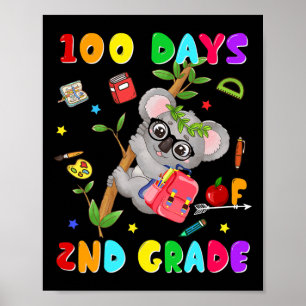 100e schooldag 2e klas Koala Happy 100 dagen Poster