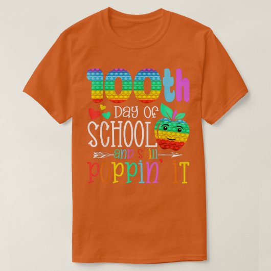 100e schooldag en nog steeds poppinx27 t-shirt (Design voorkant)