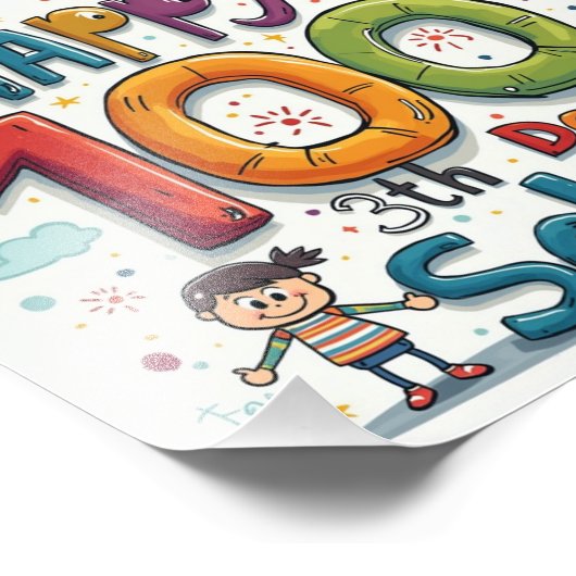 100e schooldag foto afdruk (Hoek)