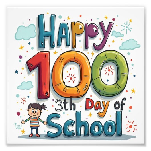 100e schooldag foto afdruk (Voorkant)