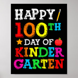 100e schooldag in de kleuterschool poster
