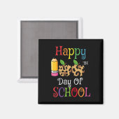 100e schooldag Leopard Print Teacher Student Magneet (Voorkant / Achterkant)
