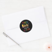 100e schooldag Leopard Print Teacher Student Ronde Sticker (Envelop)