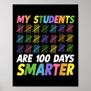 100e schooldag mijn studenten zijn 100 dagen slim poster