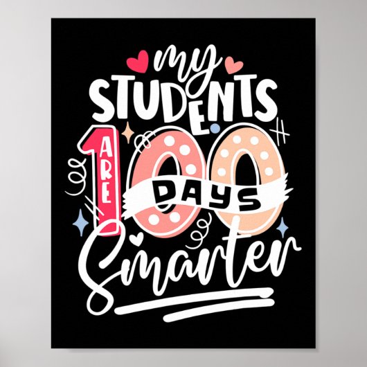 100e schooldag mijn studenten zijn 100 dagen slim poster (Voorkant)