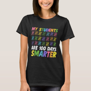 100e schooldag mijn studenten zijn 100 dagen slim t-shirt
