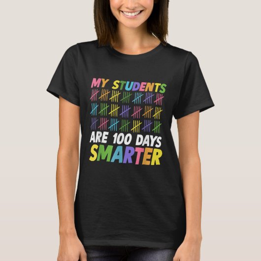 100e schooldag mijn studenten zijn 100 dagen slim t-shirt (Voorkant)