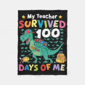 100e schooldag overleefde mijn leraar 100 dagen fleece deken (Voorkant)
